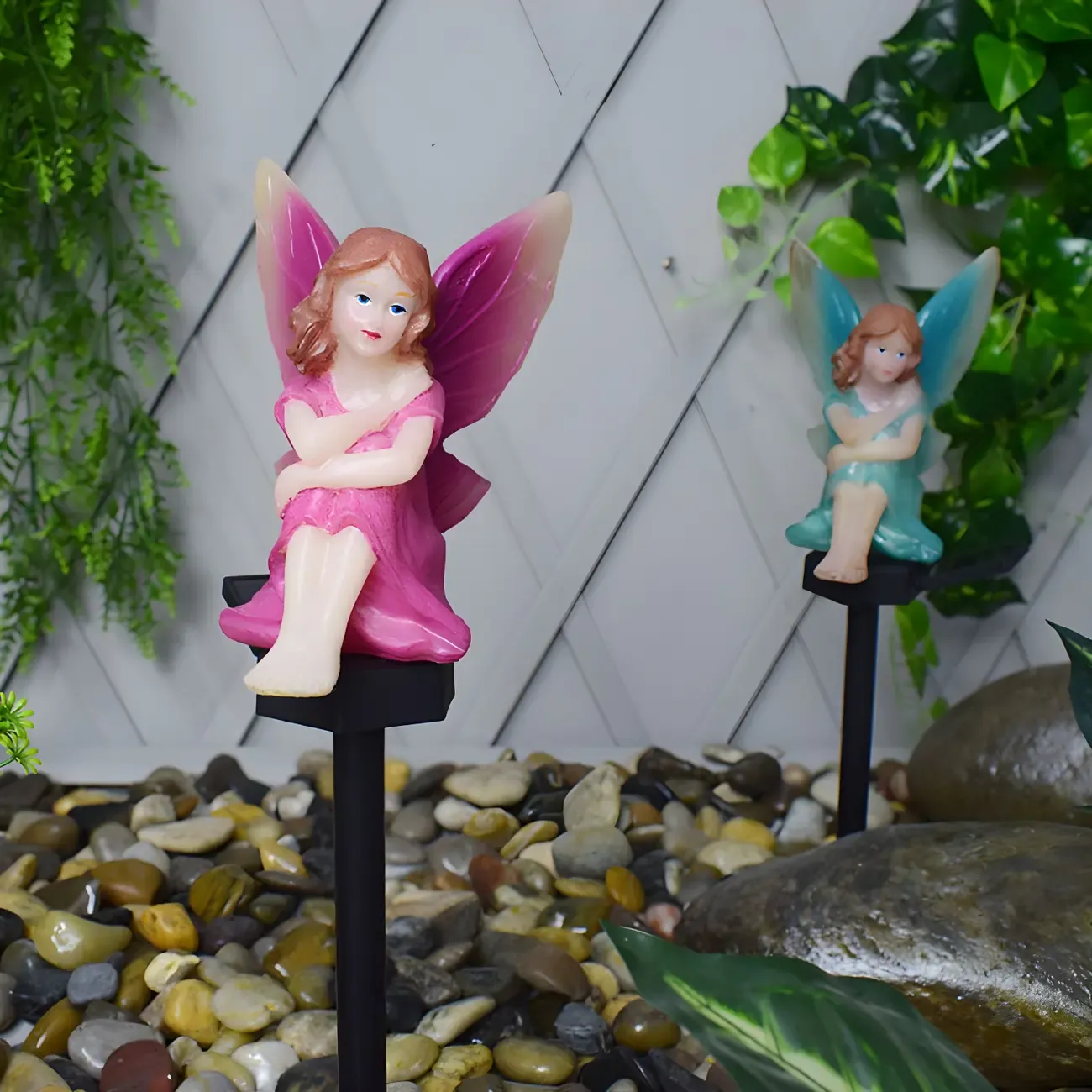 Fairy Figurine Solar Plastic Landscape Lighting Image - 1
