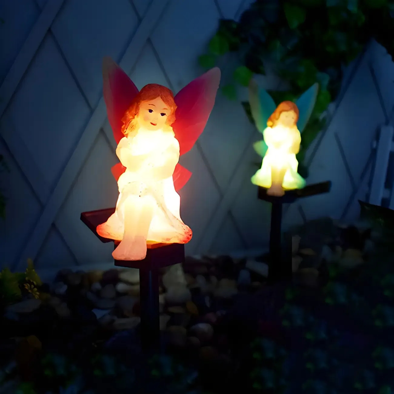 Fairy Figurine Solar Plastic Landscape Lighting Image - 4