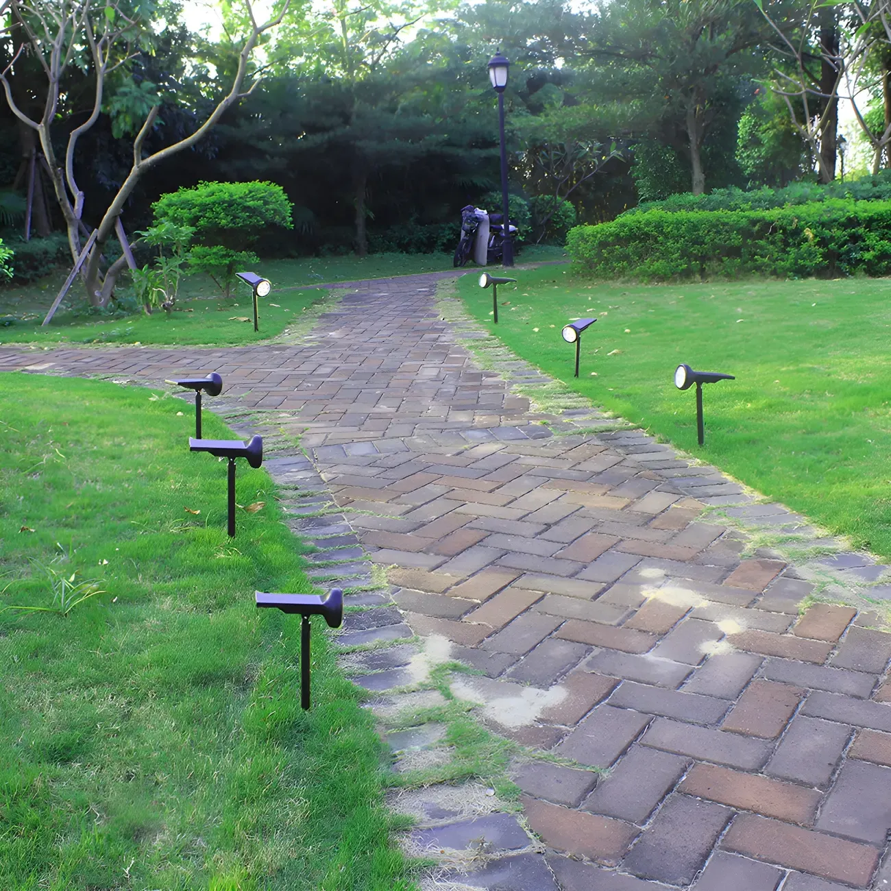Simple Solar Stake Adjustable Landscape Lighting Image - 2