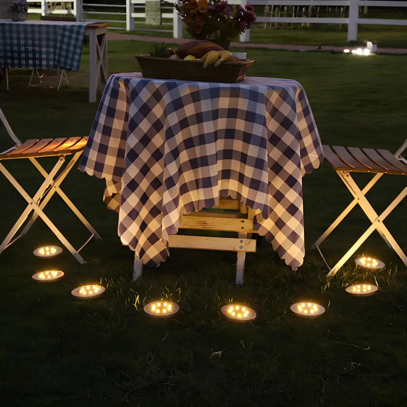 Modern Solar Durable Circle Ground Landscape Lighting Image - 1