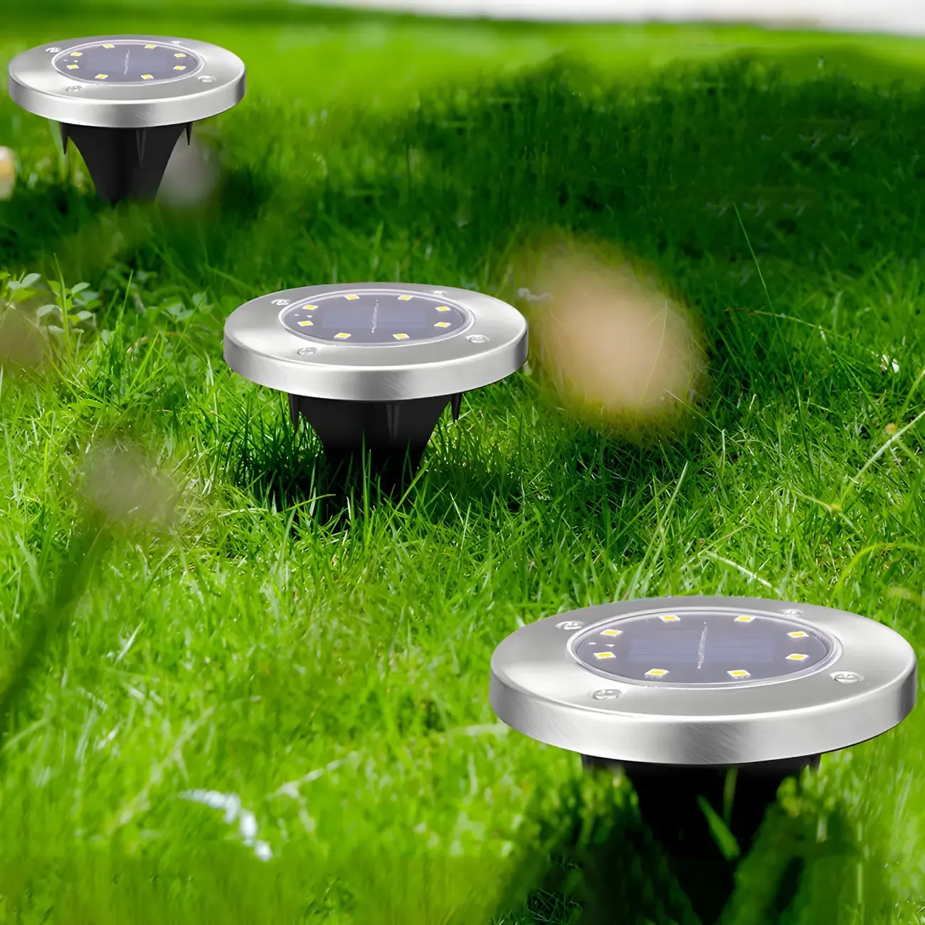 Modern Solar Durable Circle Ground Landscape Lighting Image - 2