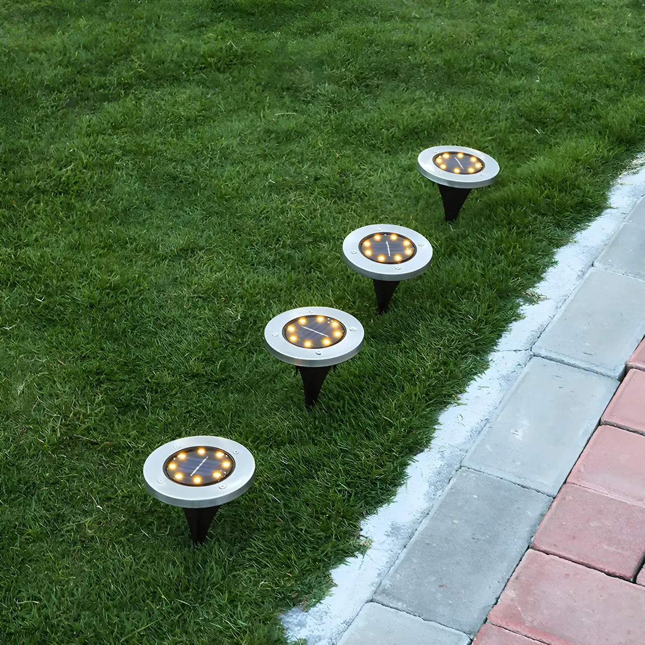 Modern Solar Durable Circle Ground Landscape Lighting Image - 3