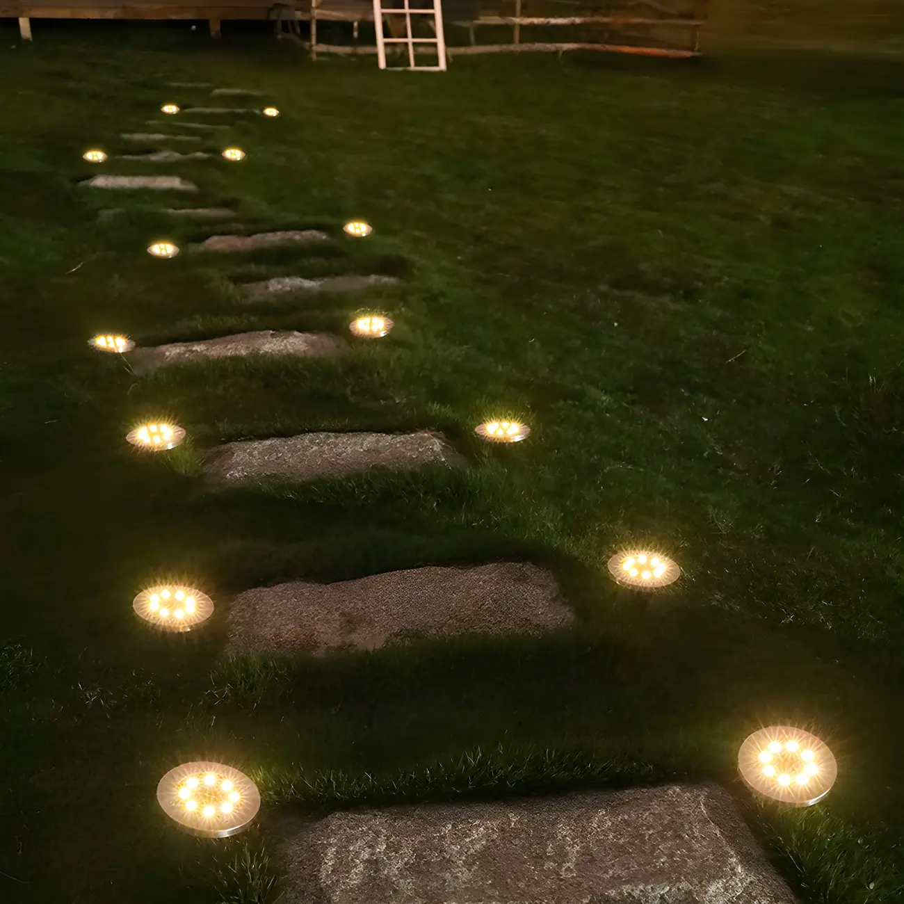 Modern Solar Durable Circle Ground Landscape Lighting Image - 4 | homeyfad