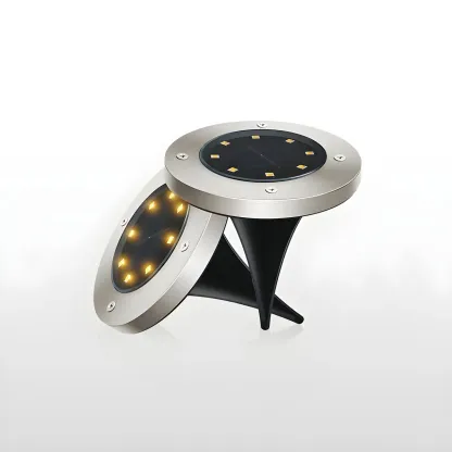 Modern Solar Durable Circle Ground Landscape Lighting Image - 6