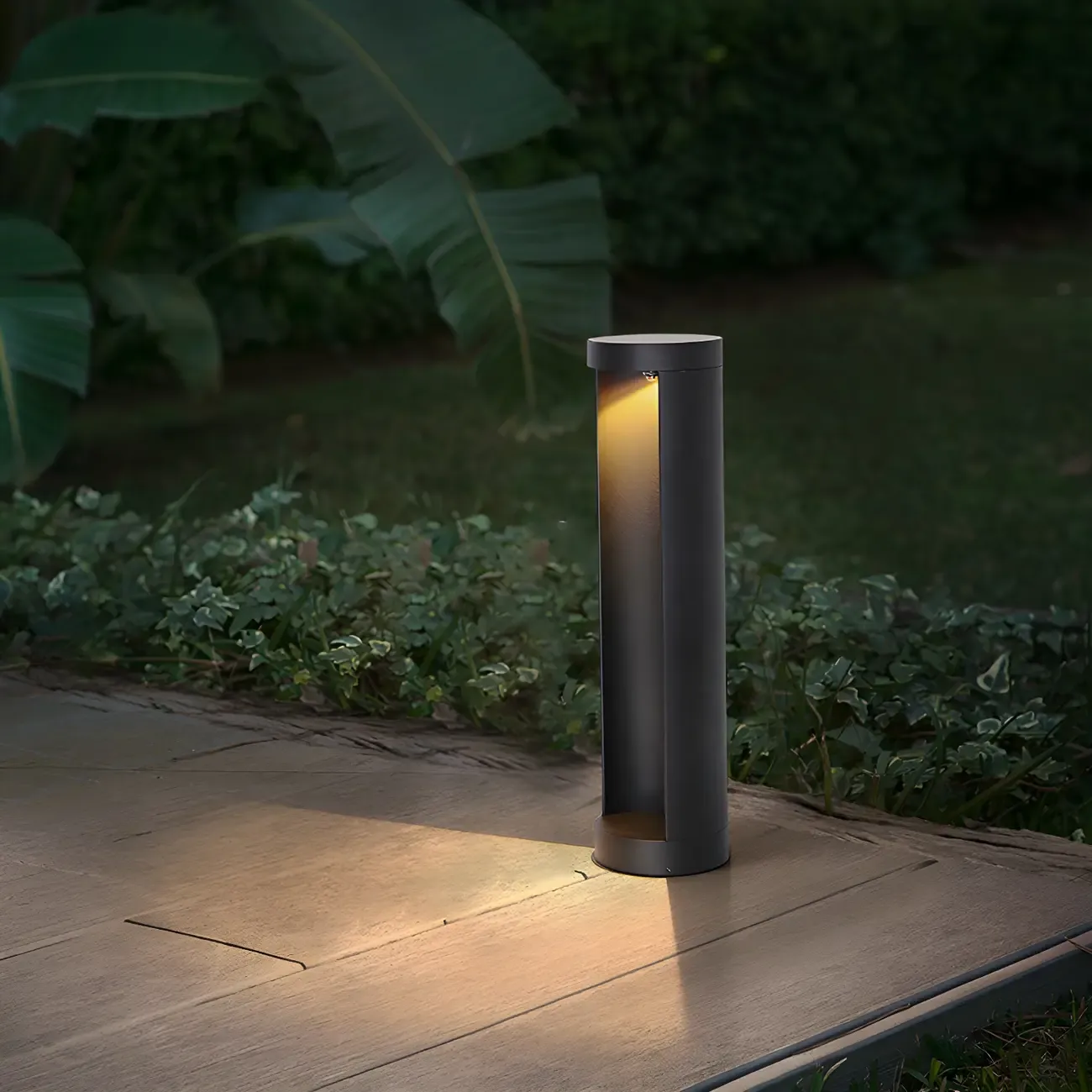 Contemporary Cylinder Solar Modern Landscape Lighting Image - 4