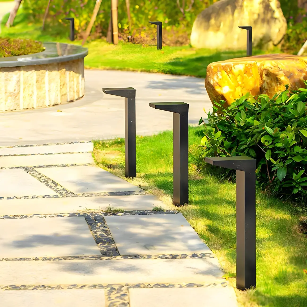 Modern Sleek Solar LED Landscape Lighting Image - 1 | homeyfad