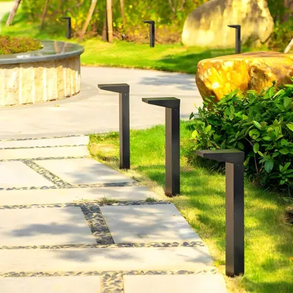 Modern Sleek Solar LED Landscape Lighting Image - 1