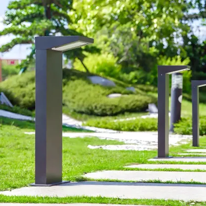 Modern Sleek Solar LED Landscape Lighting Image - 2