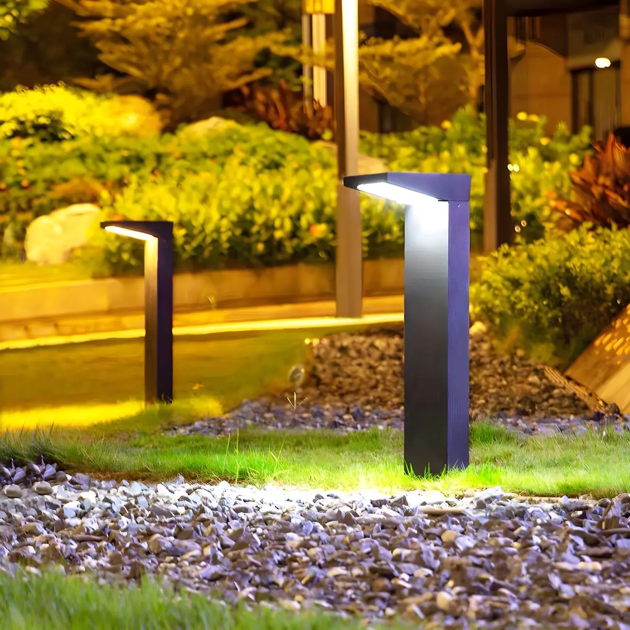 Modern Sleek Solar LED Landscape Lighting Image - 3 | homeyfad