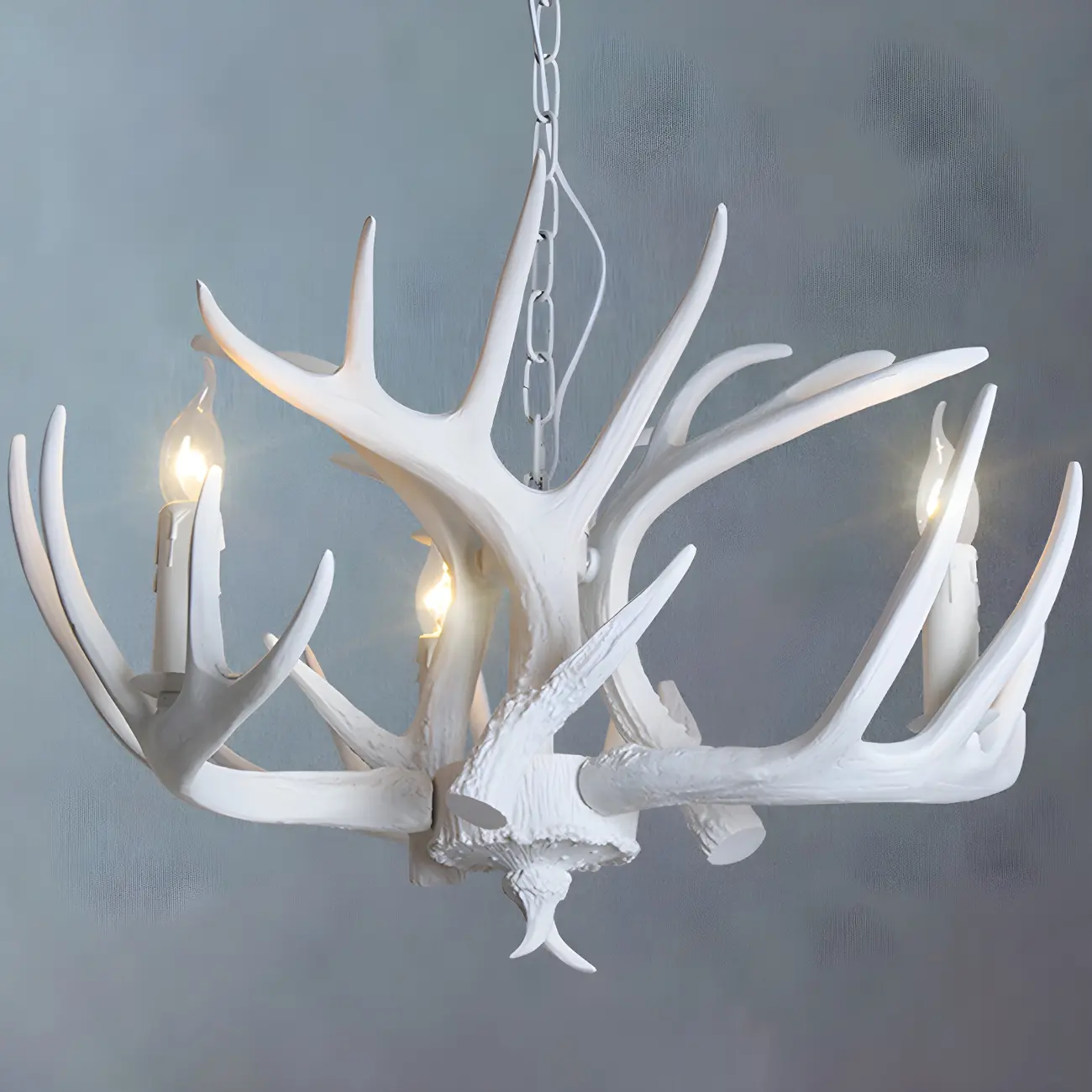 Rustic Antler Chandelier Resin Unique Living Room Lighting Image - 5 | homeyfad