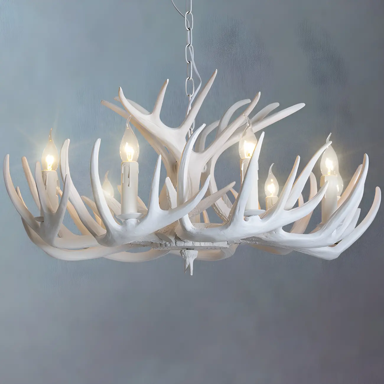 Rustic Antler Chandelier Resin Unique Living Room Lighting Image - 9 | homeyfad