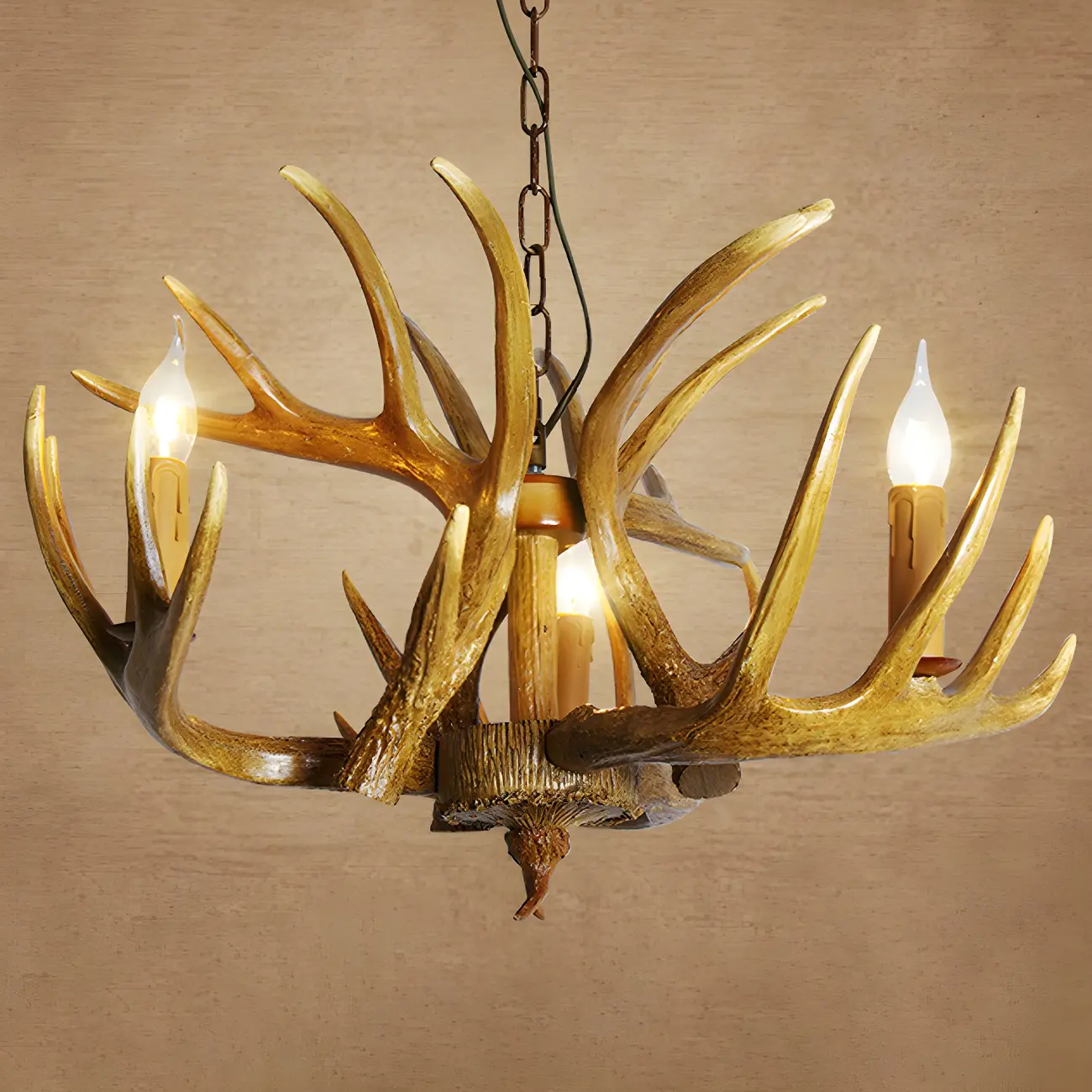 Rustic Antler Chandelier Resin Unique Living Room Lighting Image - 13 | homeyfad