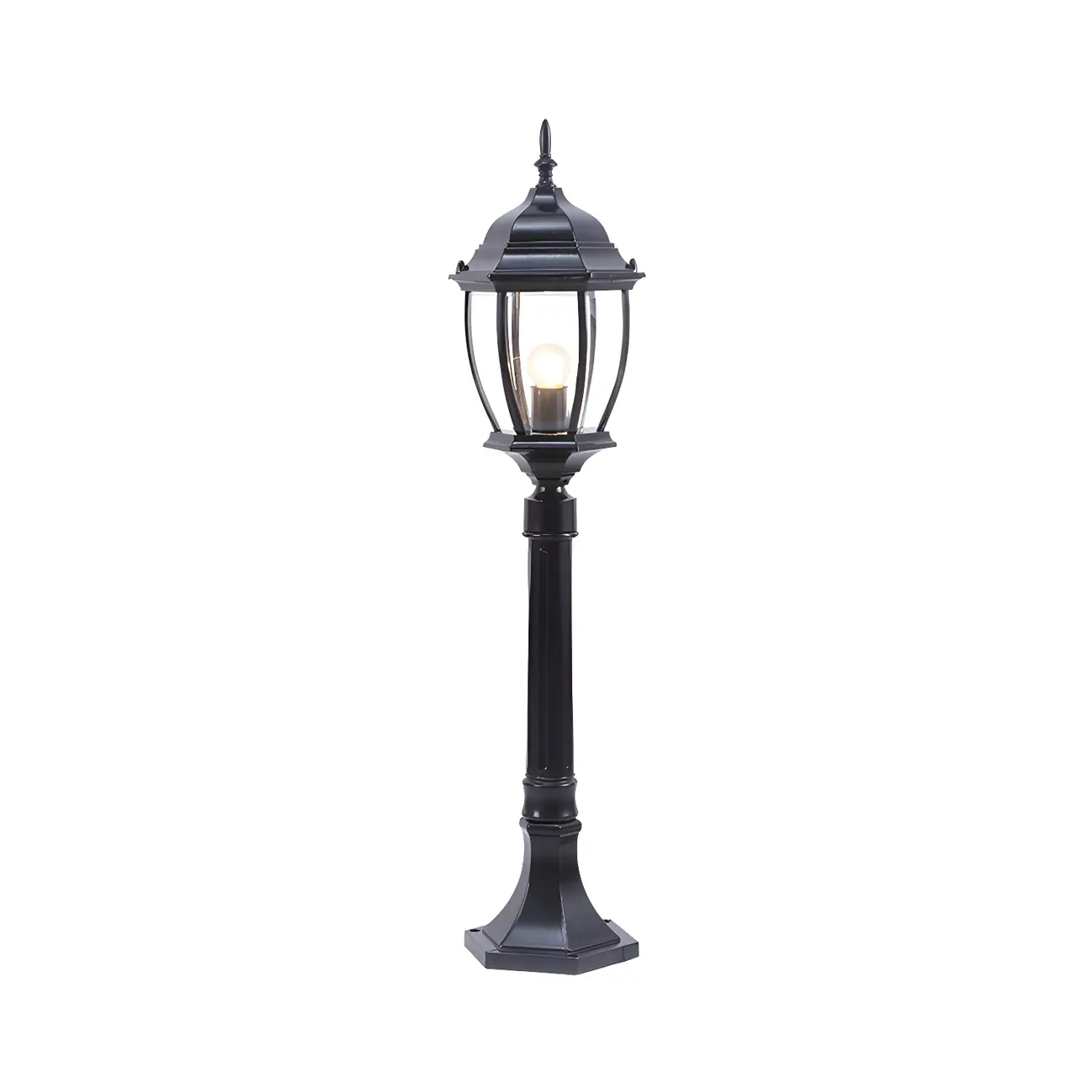 Vintage Post Lantern Durable Metal Landscape Lighting Image - 5 | homeyfad
