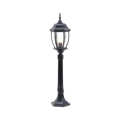 Vintage Post Lantern Durable Metal Landscape Lighting Image - 5
