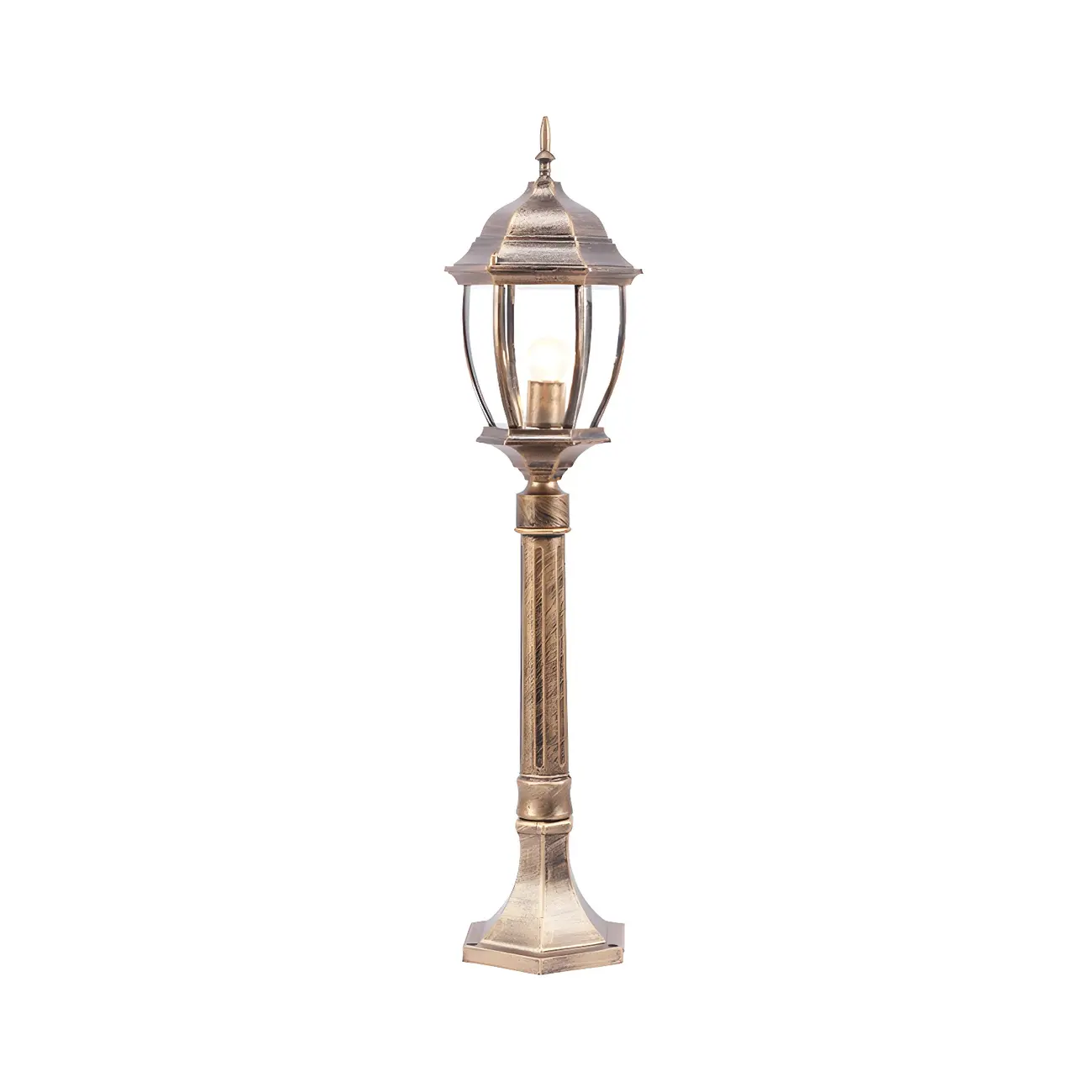 Vintage Post Lantern Durable Metal Landscape Lighting Image - 6 | homeyfad