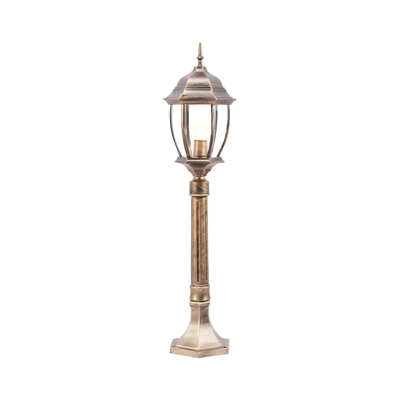 Vintage Post Lantern Durable Metal Landscape Lighting Image - 6