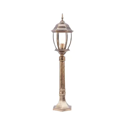 Vintage Post Lantern Durable Metal Landscape Lighting Image - 6