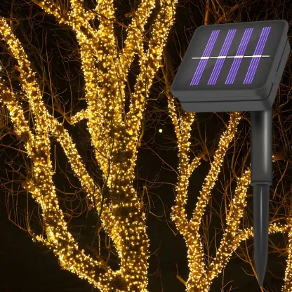 Solar Beaded LED Outdoor Waterproof  String Light Image - 1