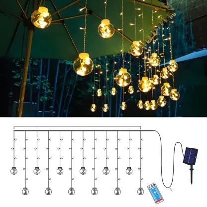 Modern Globe 11.4ft Solar Outdoor String Light Image - 4
