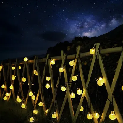 Modern 5.9ft Solar Globe LED String Light Image - 4