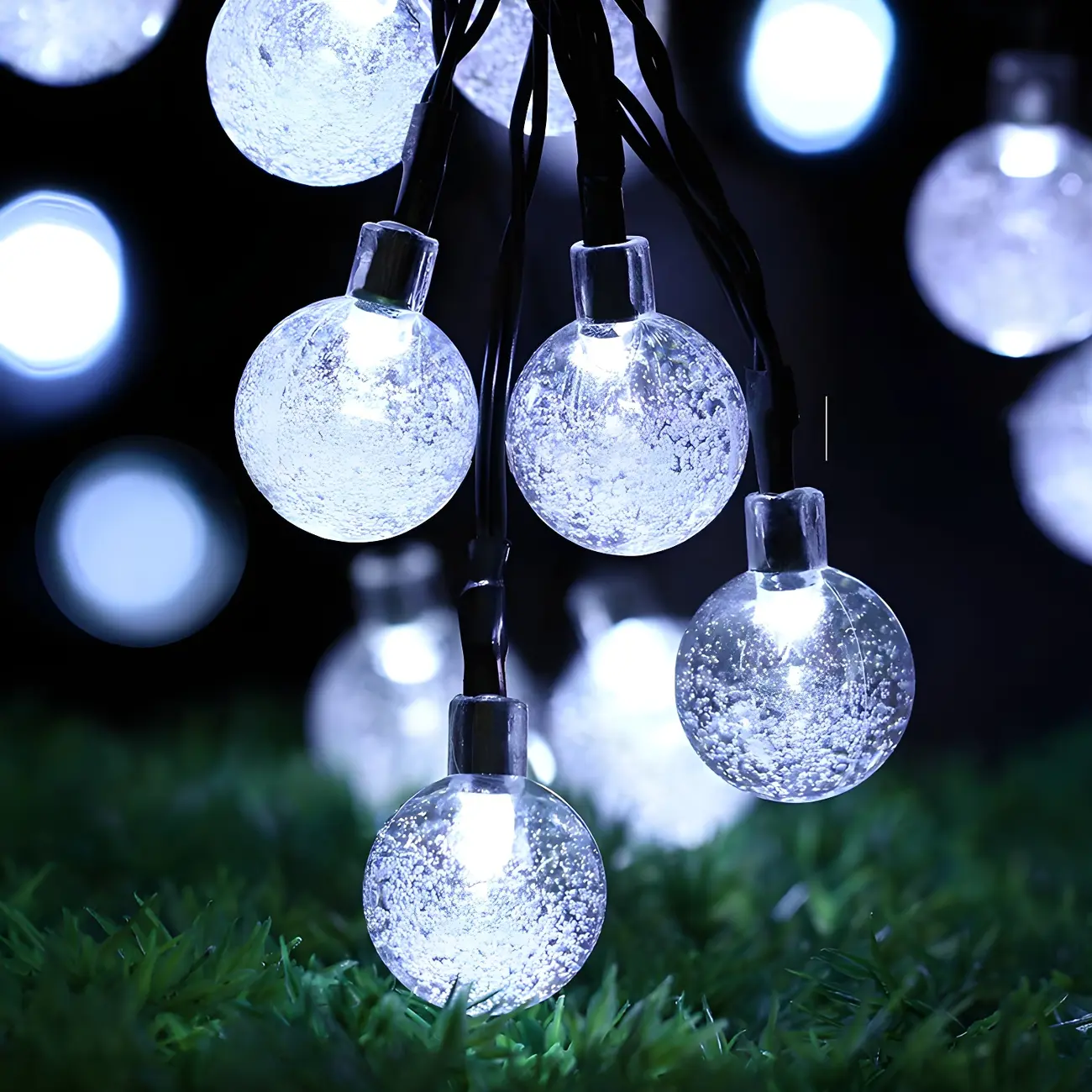 Modern 5.9ft Solar Globe LED String Light Image - 6 | homeyfad