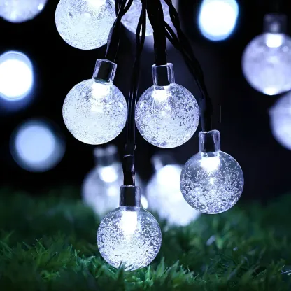 Modern 5.9ft Solar Globe LED String Light Image - 6