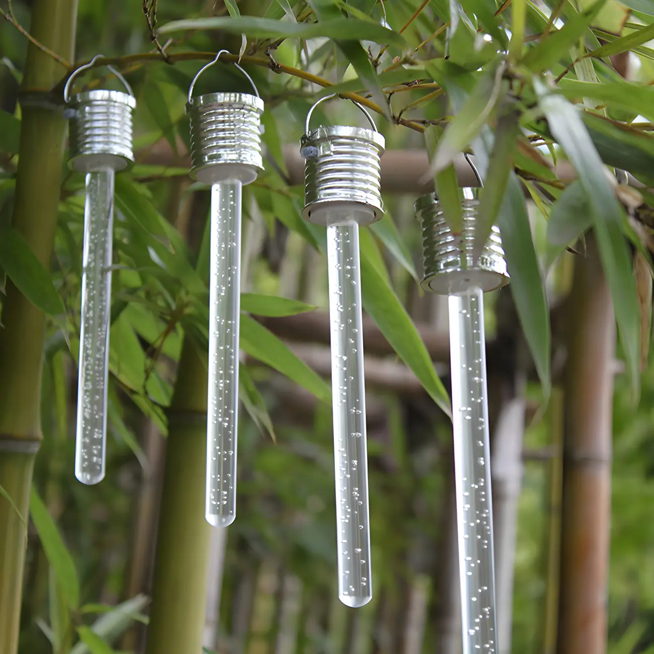 Decorative Bubble Bar LED Suspension Light Acrylic Garden LED Suspension Light Fixture in Clear Image - 2 | homeyfad
