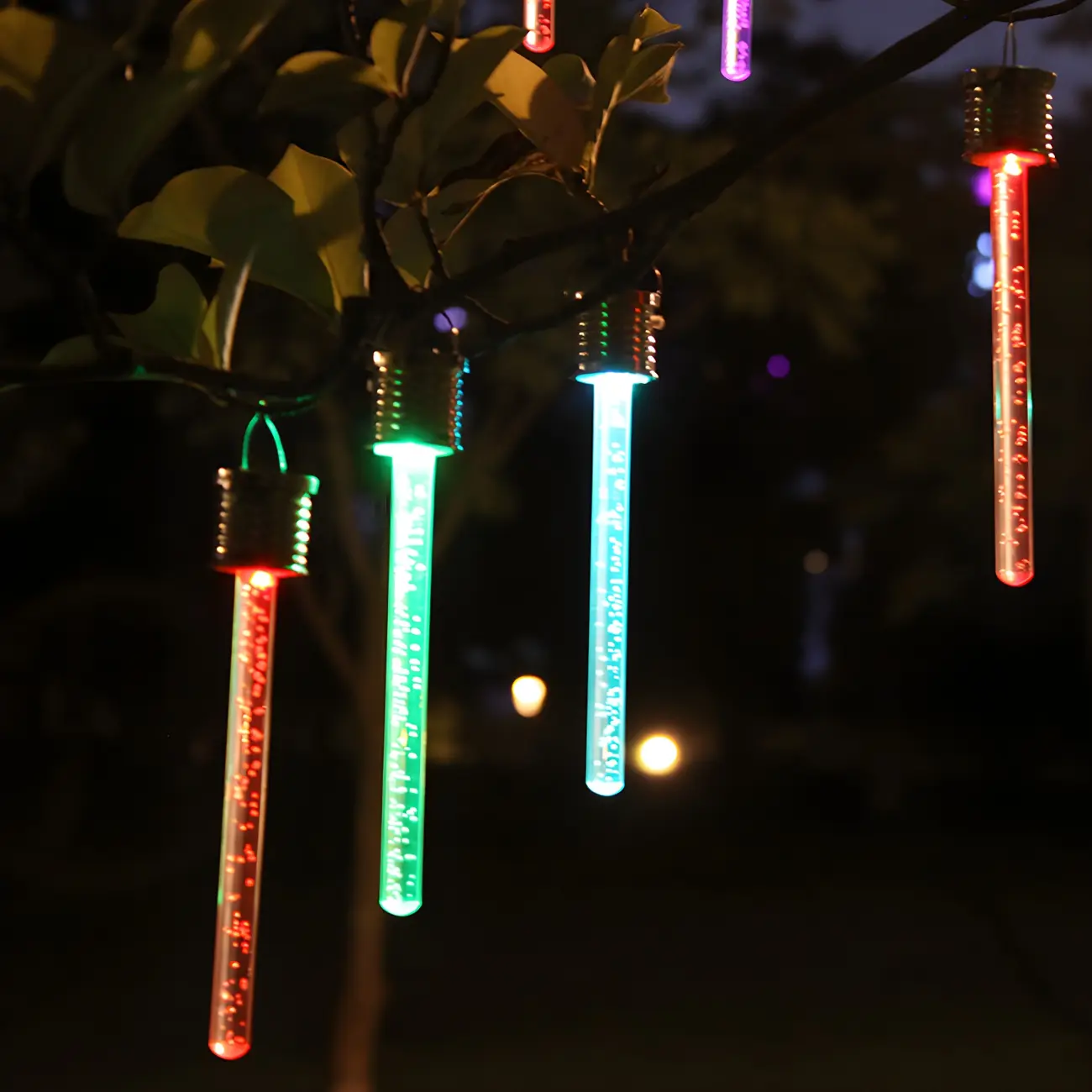 Decorative Bubble Bar LED Suspension Light Acrylic Garden LED Suspension Light Fixture in Clear Image - 1 | homeyfad