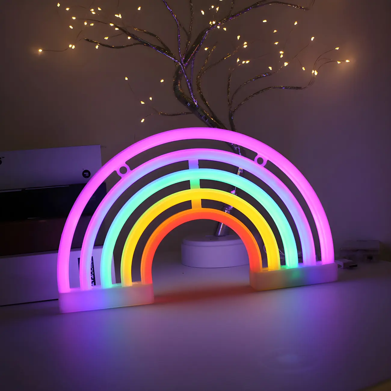 Rainbow Lighting Rubber Rechargeable Arch Night Light Image - 1 | homeyfad
