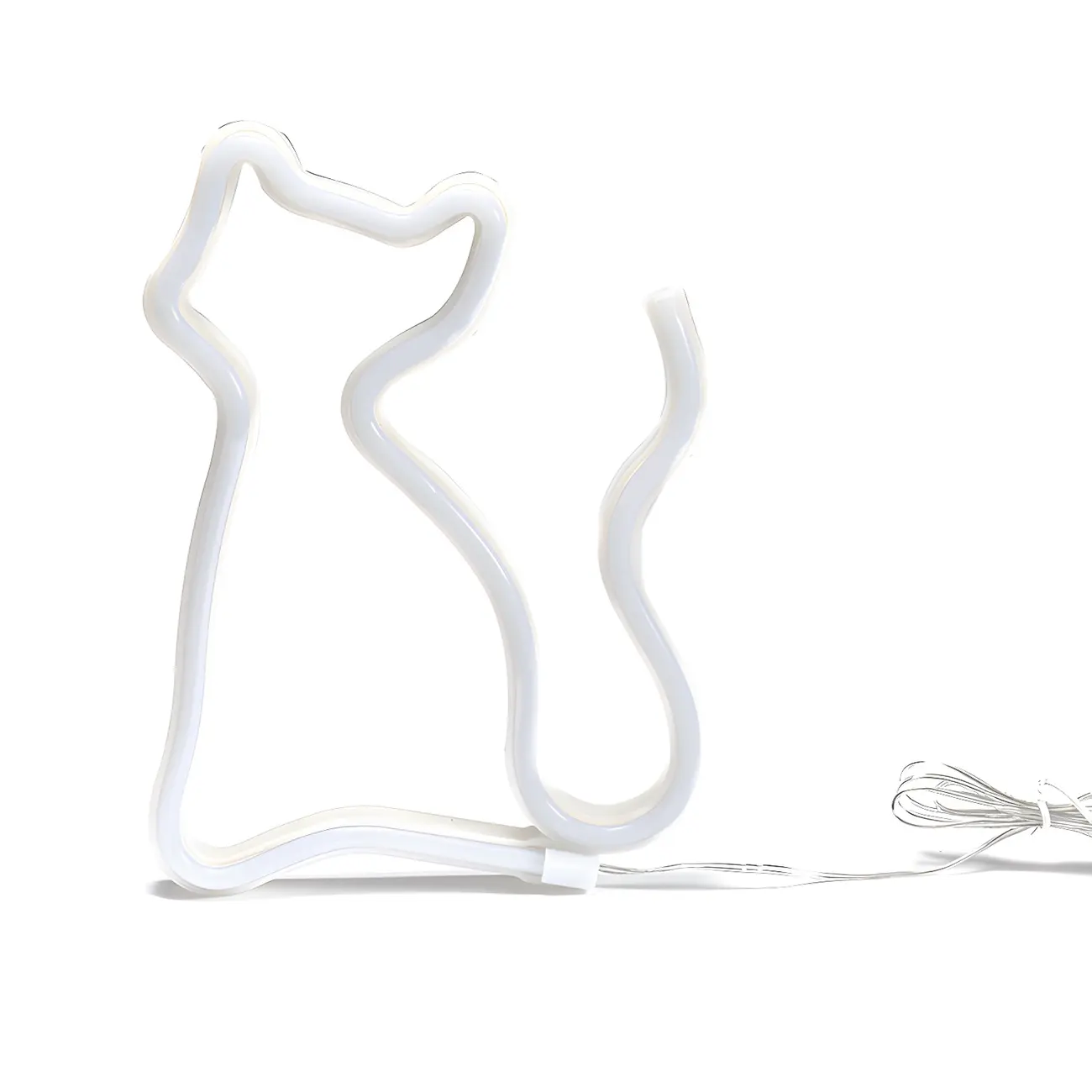 Cat and Bat Outline LED Neon Rechargeable Night Light Image - 5 | homeyfad