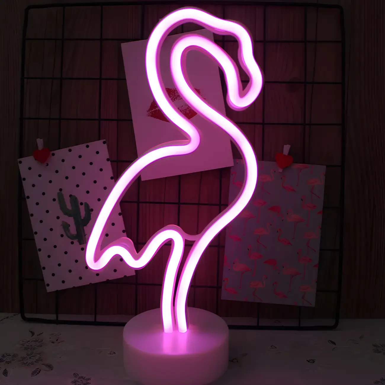 Colorful LED Neon Battery Night Light Decor Image - 1