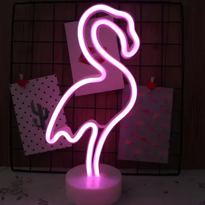 Colorful LED Neon Battery Night Light Decor Image - 1