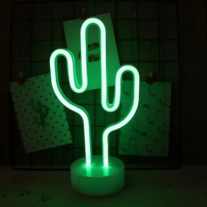 Colorful LED Neon Battery Night Light Decor Image - 4