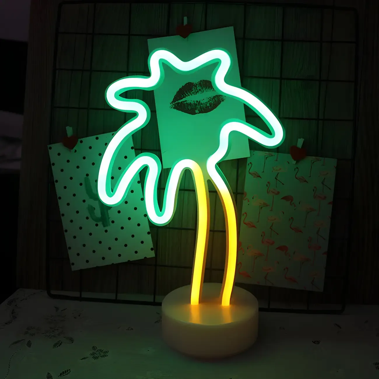 Colorful LED Neon Battery Night Light Decor Image - 5
