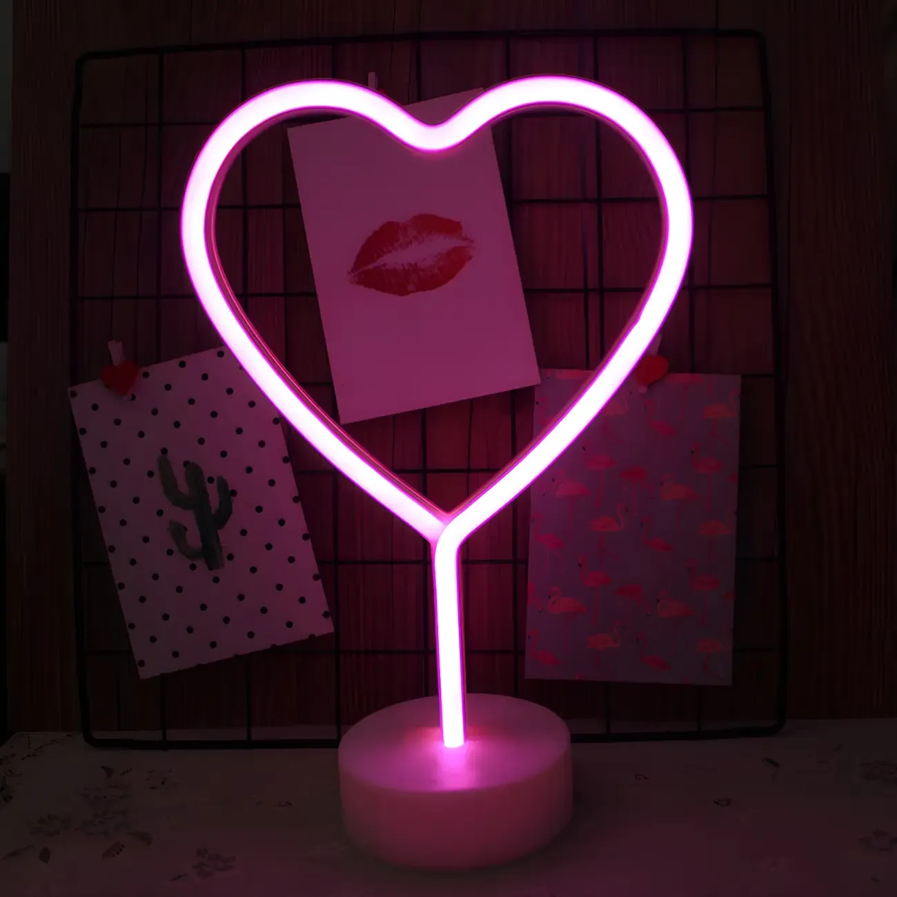 Colorful LED Neon Battery Night Light Decor Image - 6