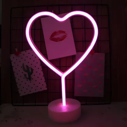 Colorful LED Neon Battery Night Light Decor Image - 6