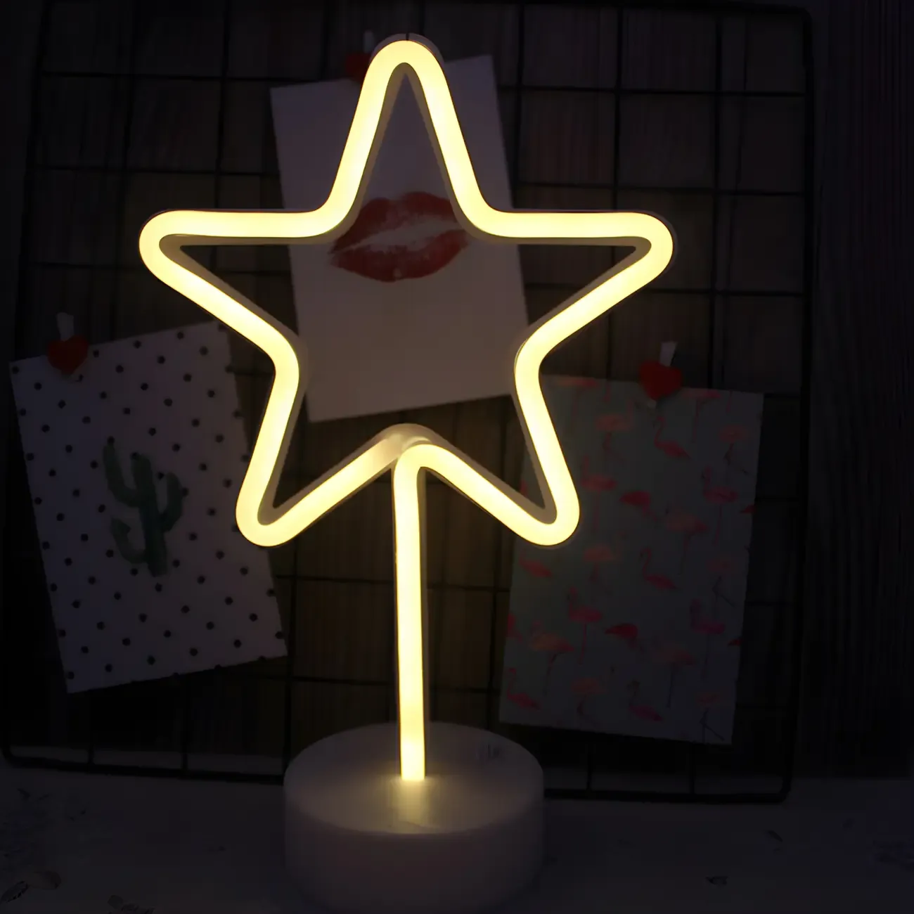 Colorful LED Neon Battery Night Light Decor Image - 7