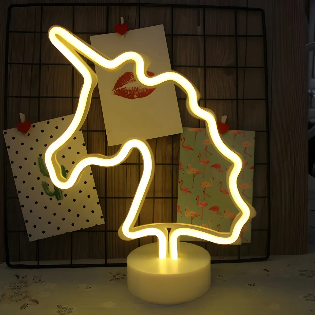 Colorful LED Neon Battery Night Light Decor Image - 8