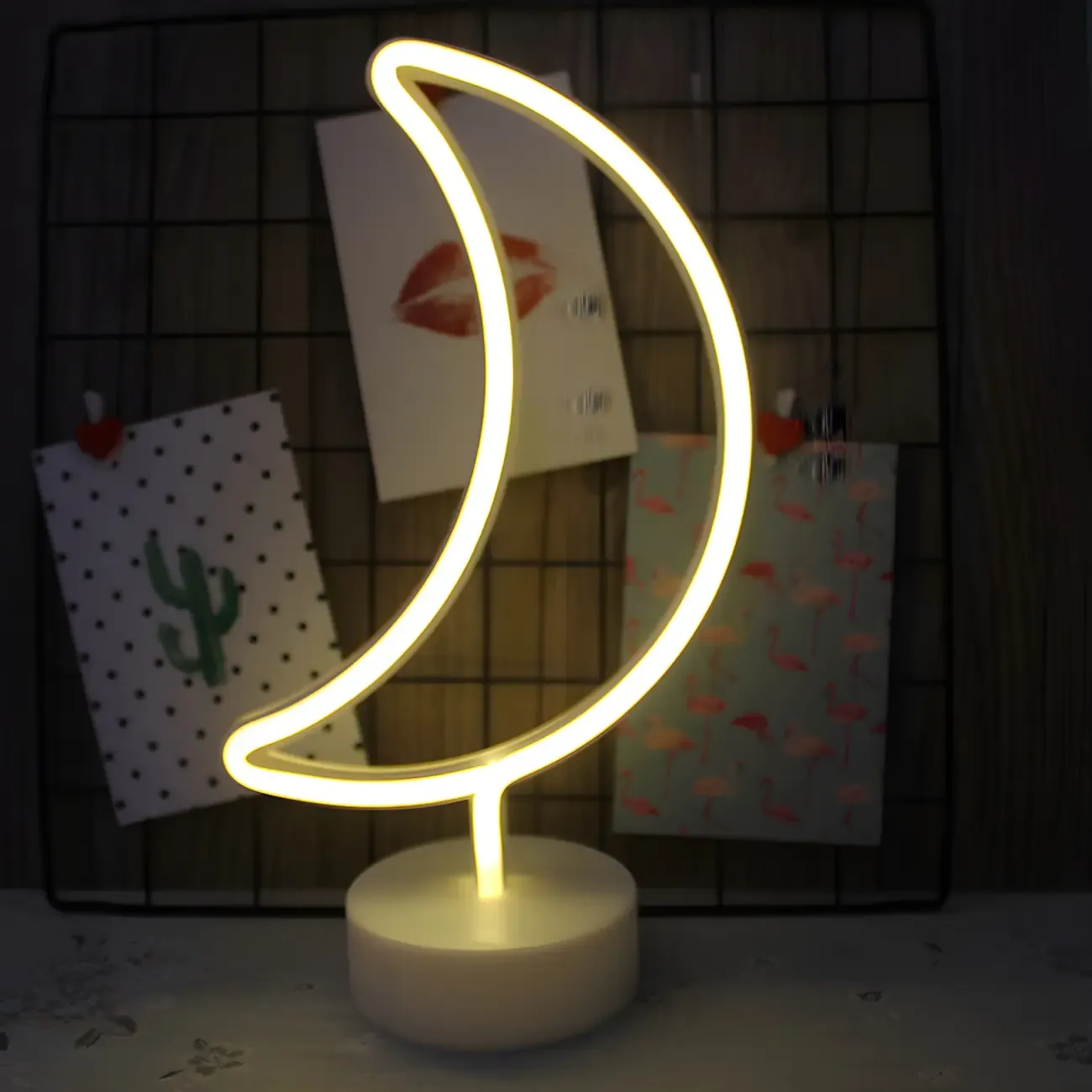 Colorful LED Neon Battery Night Light Decor Image - 9