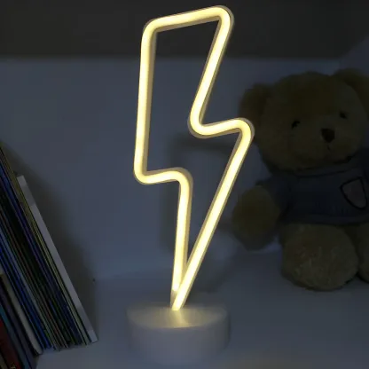 Colorful LED Neon Battery Night Light Decor Image - 10