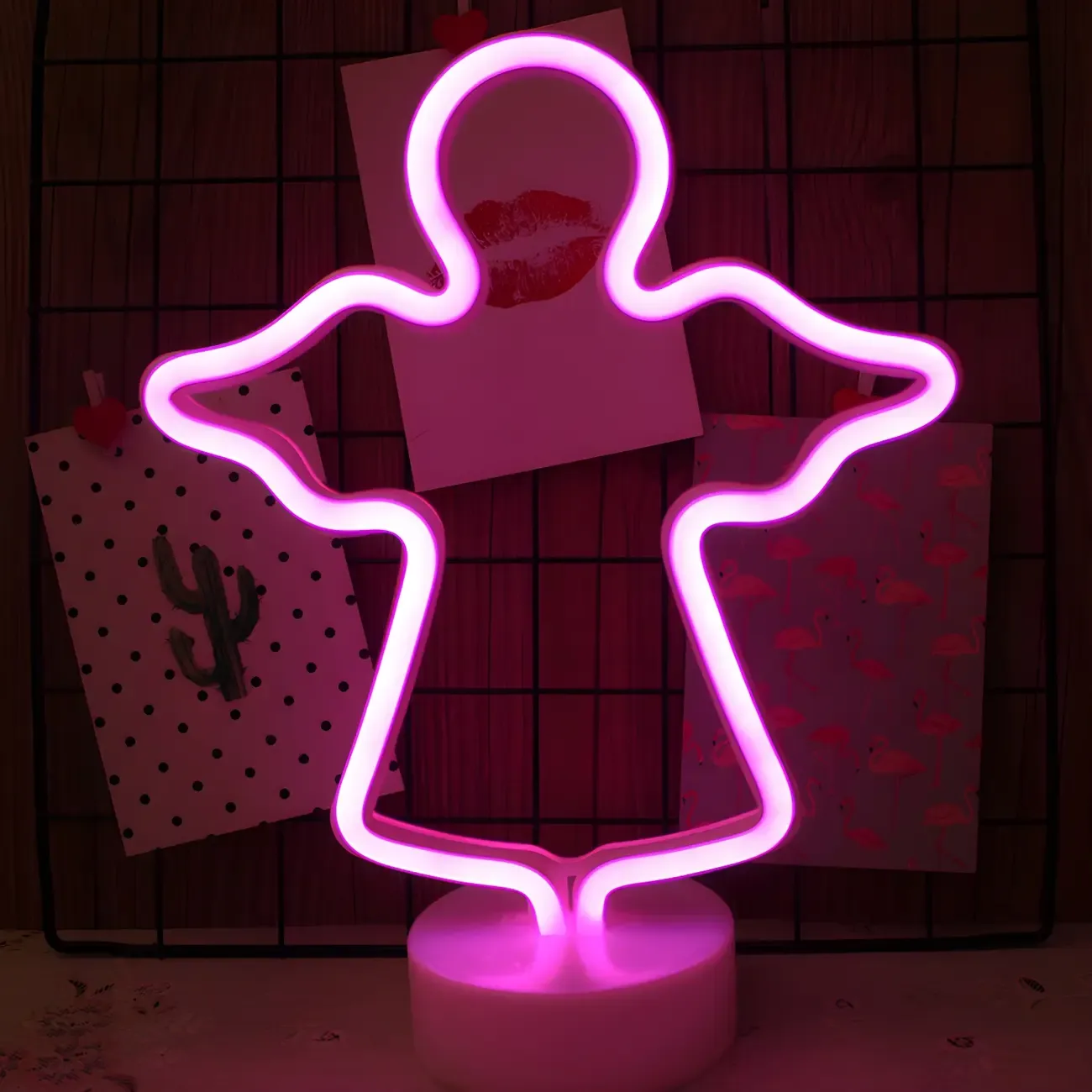 Colorful LED Neon Battery Night Light Decor Image - 11