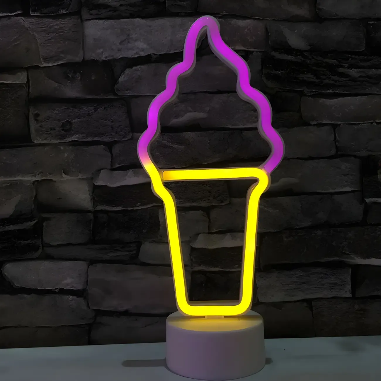 Colorful LED Neon Battery Night Light Decor Image - 12