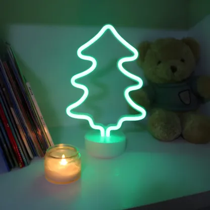 Colorful LED Neon Battery Night Light Decor Image - 13