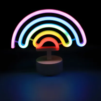Colorful LED Neon Battery Night Light Decor Image - 17