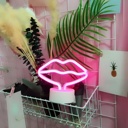 Colorful LED Neon Battery Night Light Decor Image - 19