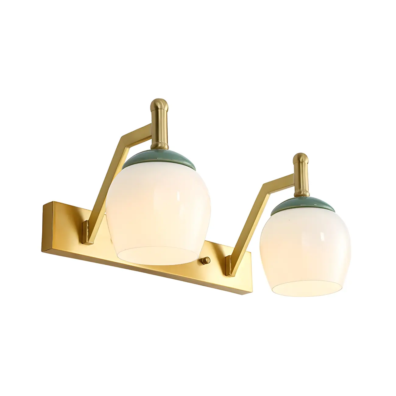 Traditional Brass Vanity Sconce with Frosted Glass for Bathroom Image - 4 | homeyfad