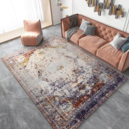 Vintage Persian Style Rectangle Area Rug Image - 1