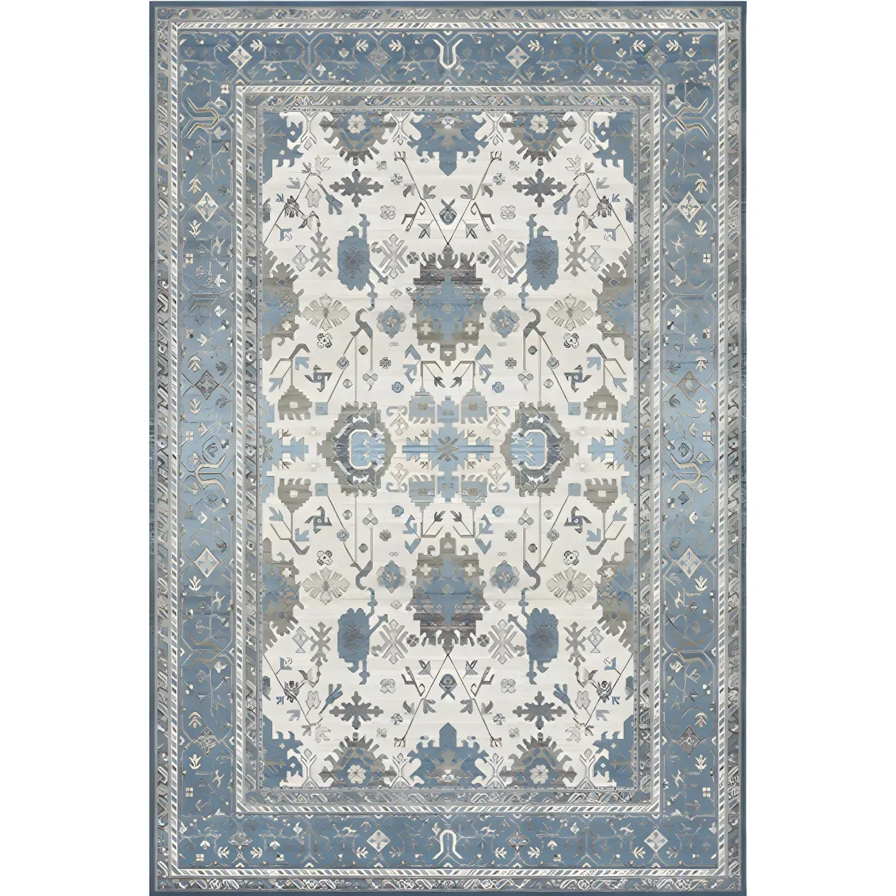 Vintage Persian Style Rectangle Area Rug Image - 6