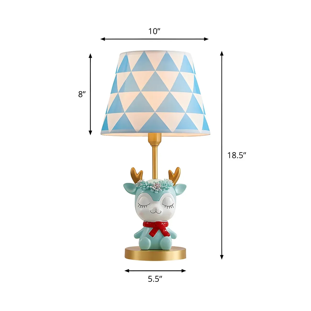 Cute Deer Kids Lamp Blue LED for Bedroom Nightstand