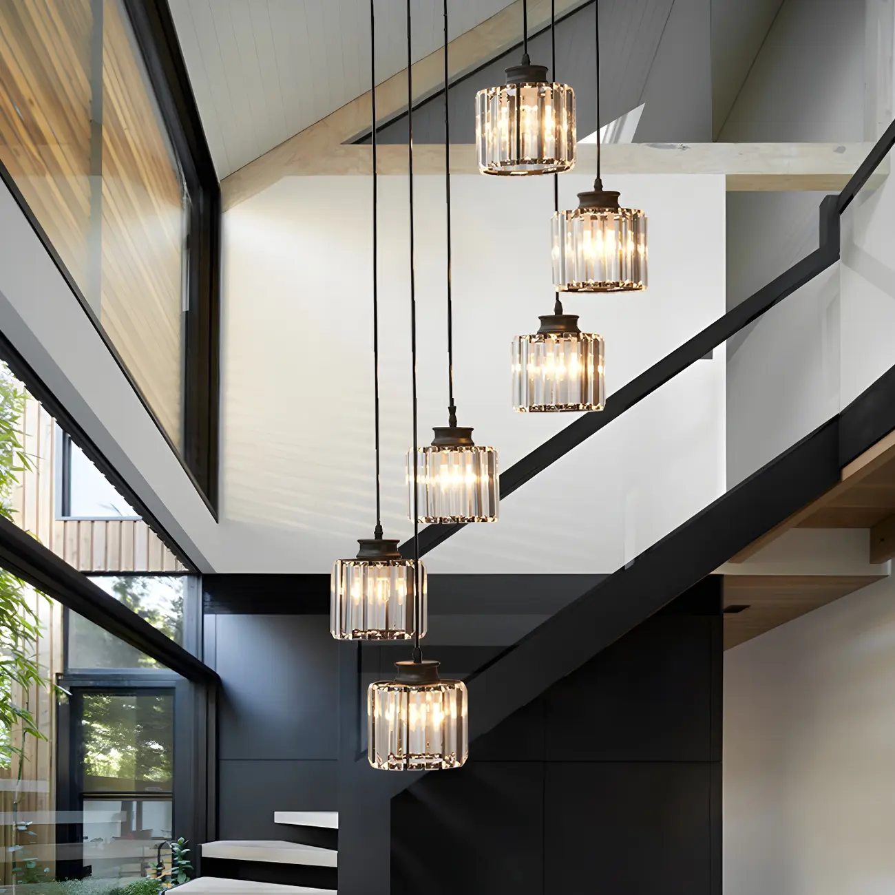 Modern Crystal Pendant Light Chandelier Gold Image - 3 | homeyfad